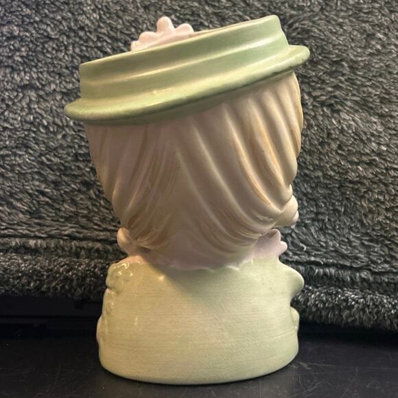 The Girl In The Hat Mid-Century Ceramic Head Vase Made in Japan - Picture 5 of 9